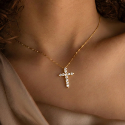 Moissanite Cross Necklace