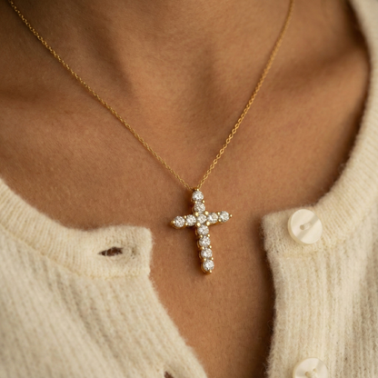 Moissanite Cross Necklace