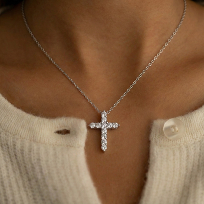 Moissanite Cross Necklace