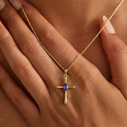 Signature Birthstone Cross Necklace