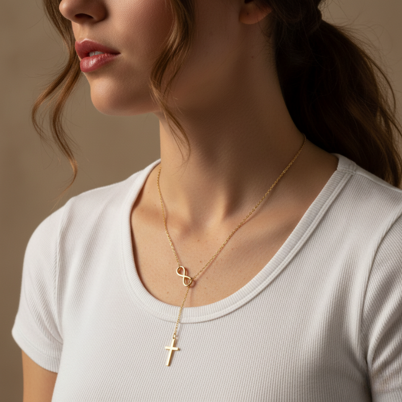 Infinity Cross Necklace