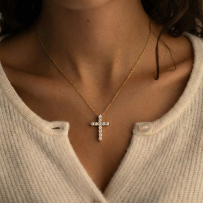 Moissanite Cross Necklace