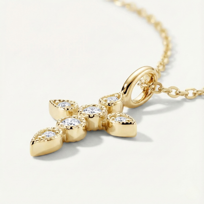 Signature Moissanite Cross Necklace