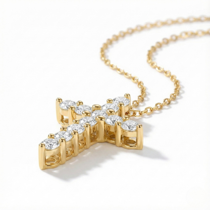 Moissanite Cross Necklace