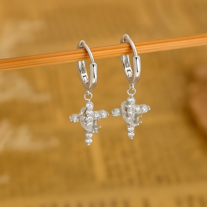 Crown Cross Earrings