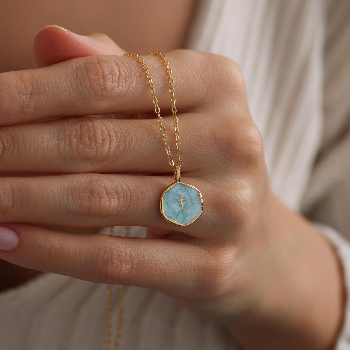 Medallion Cross Necklace