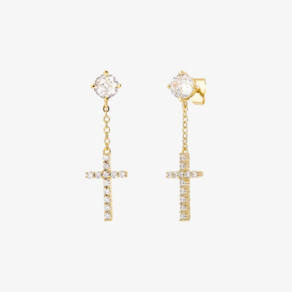 Dangle Cross Earrings