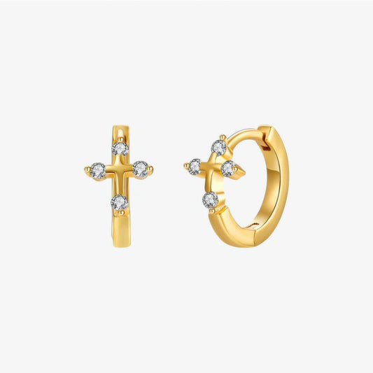 Mini Cross Earrings