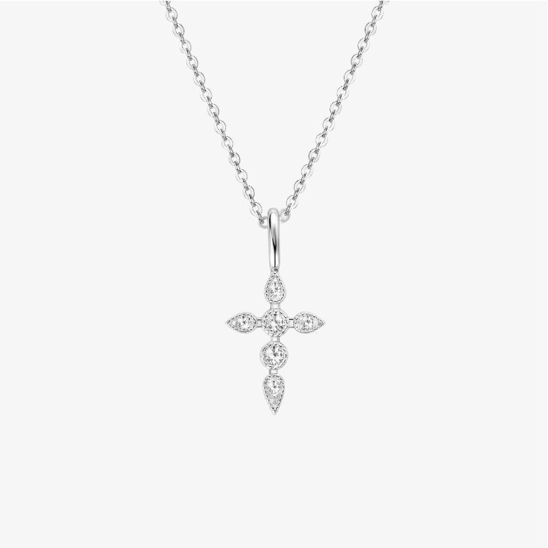 Signature Moissanite Cross Necklace