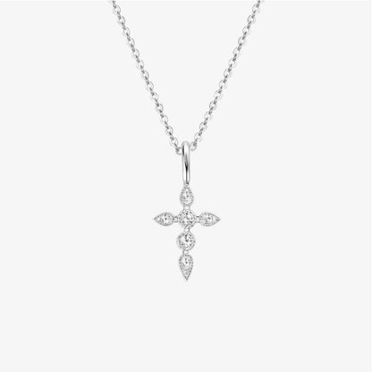 Signature Moissanite Cross Necklace