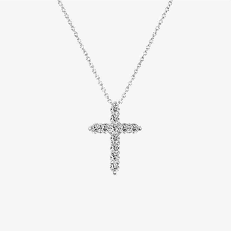 Moissanite Cross Necklace
