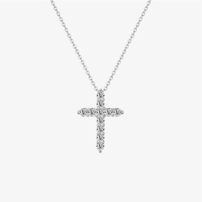Moissanite Cross Necklace