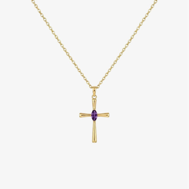 Signature Birthstone Cross Necklace