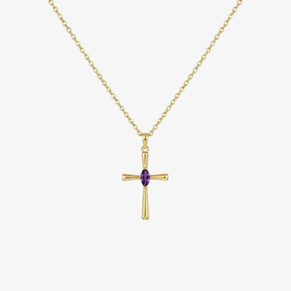 Signature Birthstone Cross Necklace