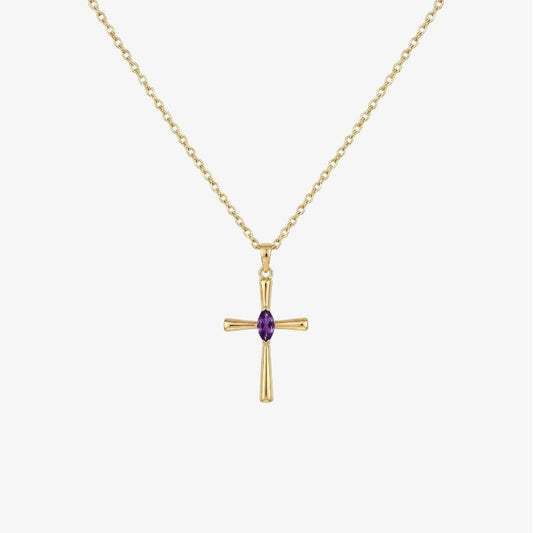 Signature Birthstone Cross Necklace