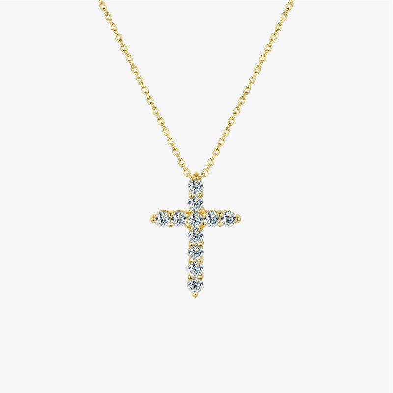 Moissanite Cross Necklace