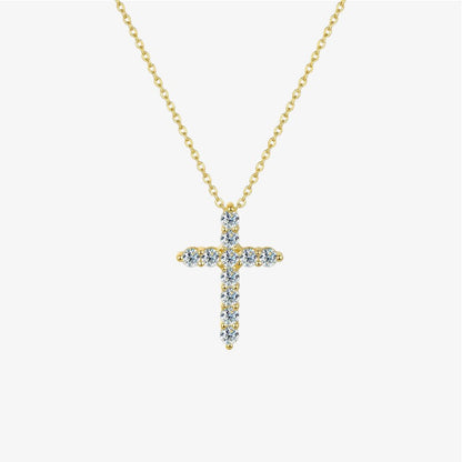 Moissanite Cross Necklace