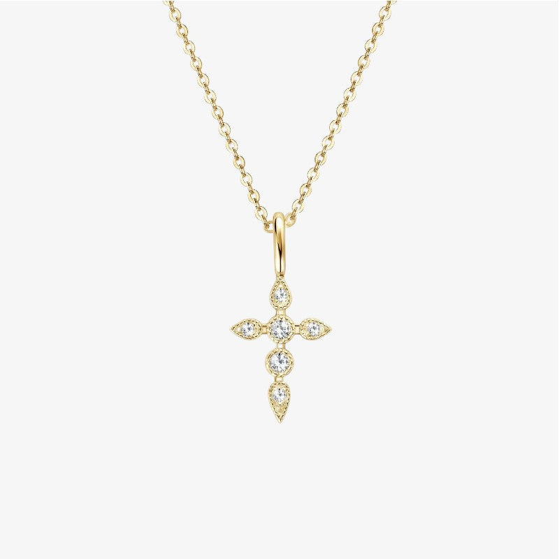 Signature Moissanite Cross Necklace