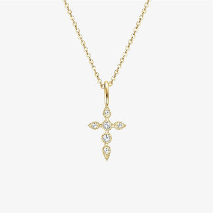Signature Moissanite Cross Necklace