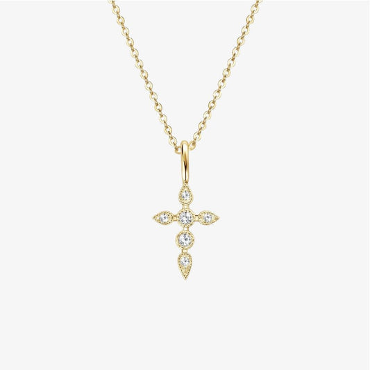 Signature Moissanite Cross Necklace