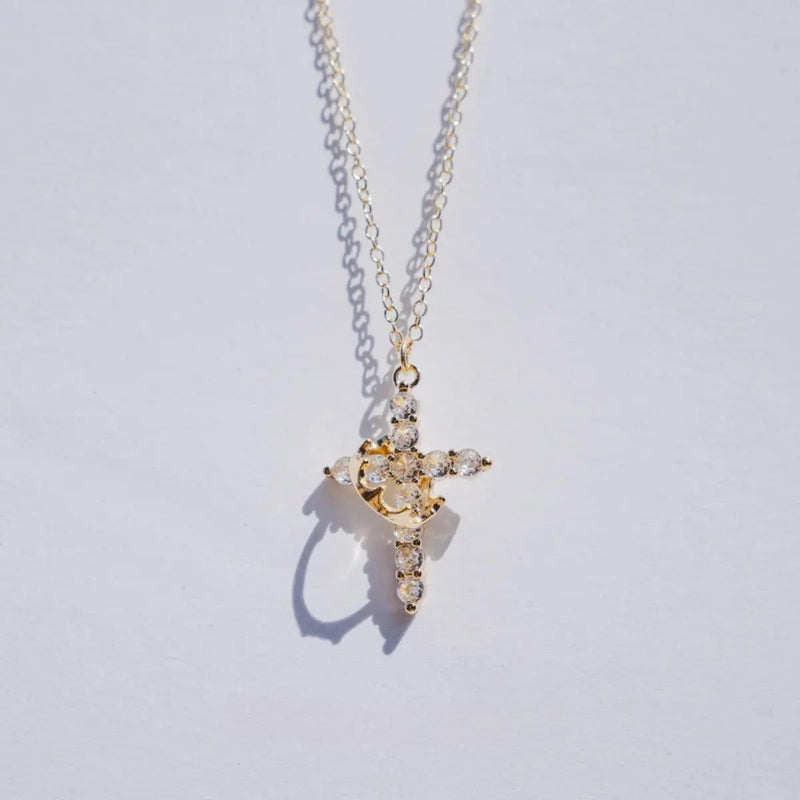 Crown Cross Necklace