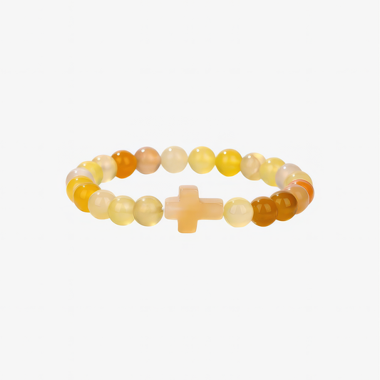 Orange Cross Bracelet