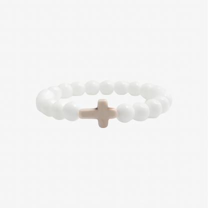 White Cross Bracelet