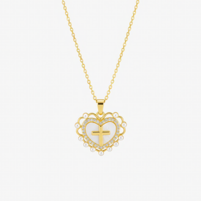 Heart Cross Necklace