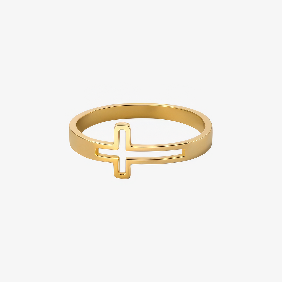 Hollow Cross Ring