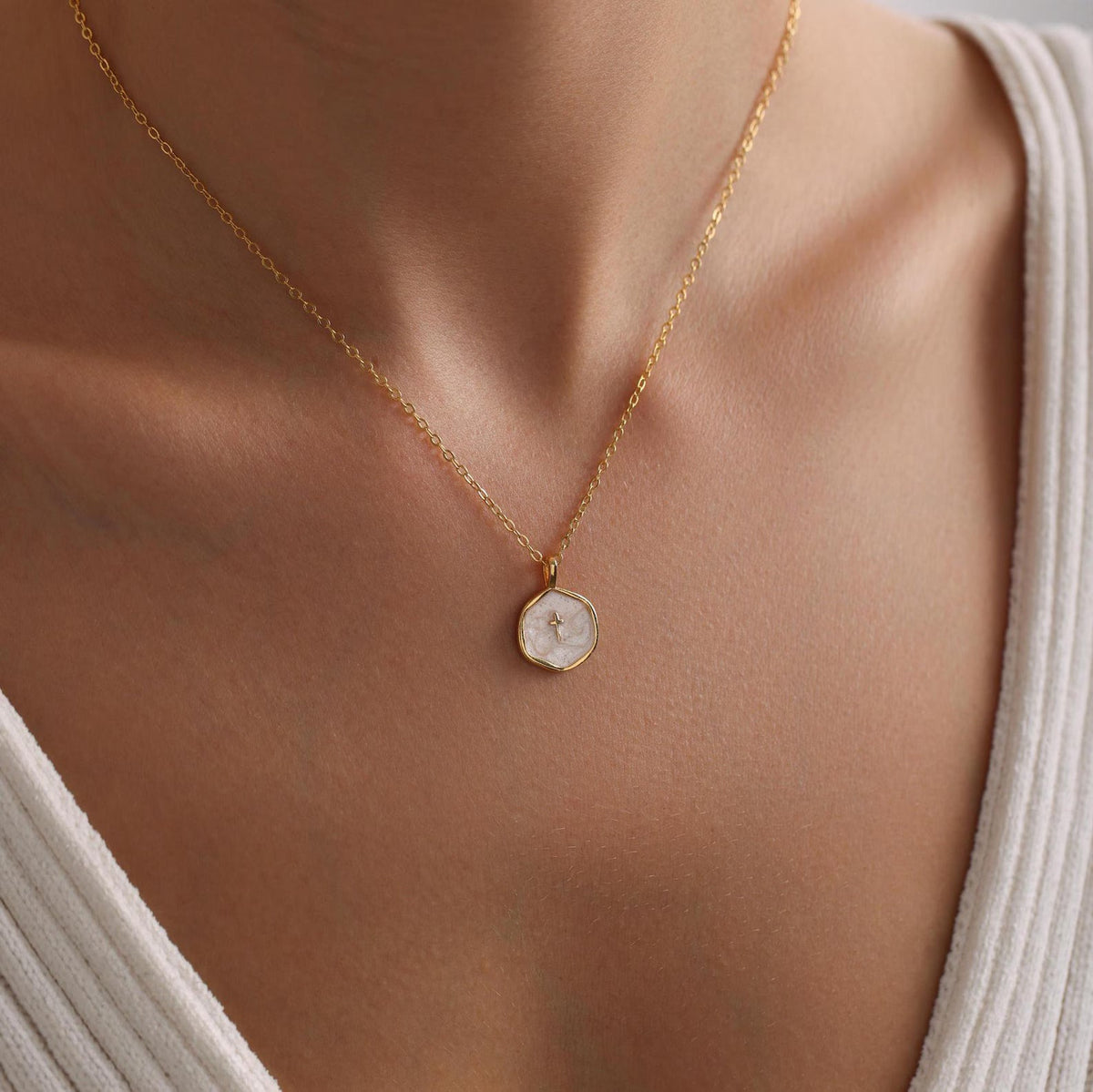 Medallion Cross Necklace