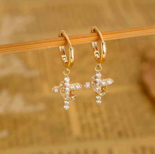 Crown Cross Earrings